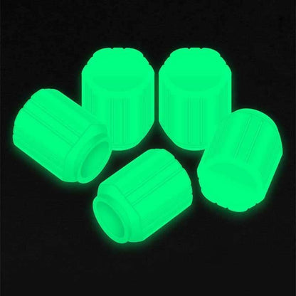 ALLTROVES Universal Fluorescent Car Tire Valve Caps (Pack of 4)