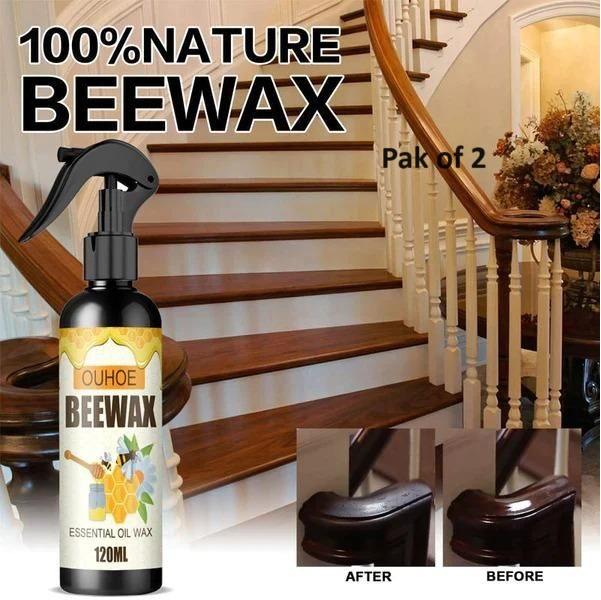 ALLTROVES Natural Micro-Molecularized Beeswax Spray, Furniture Polish and Cleaner for Wood (Pack of 2)