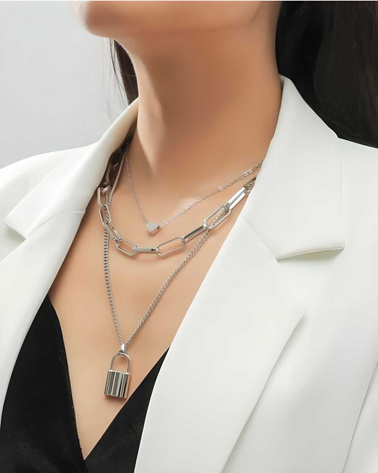 ALLTROVES Silver Plated Stylish Necklace