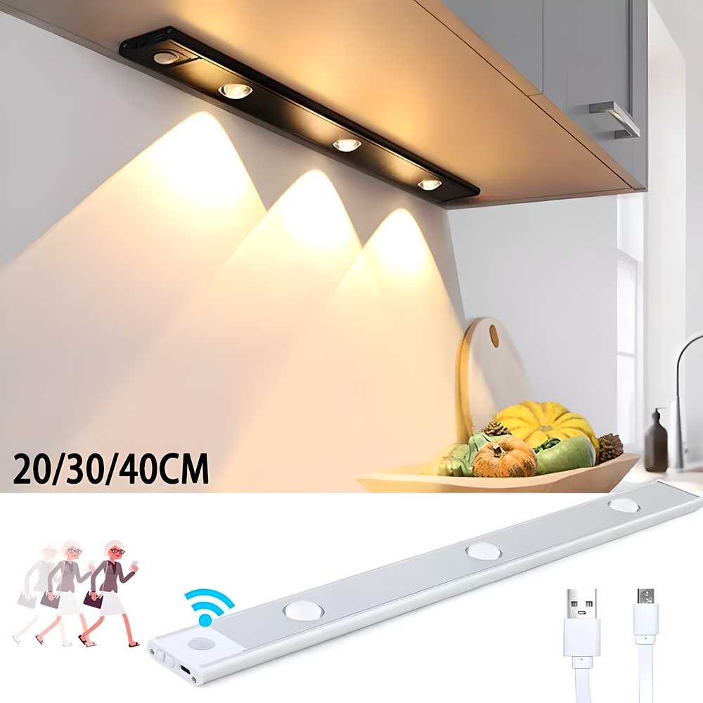 ALLTROVES LED PIR Motion Sensor Cabinet  With USB Rechargeble